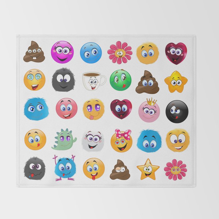 emoji throw blanket by mariannamills society6