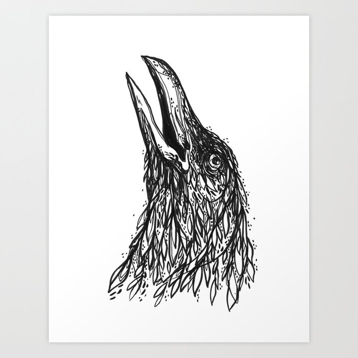 Caw Art Print