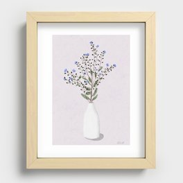 Forget-me-nots Recessed Framed Print