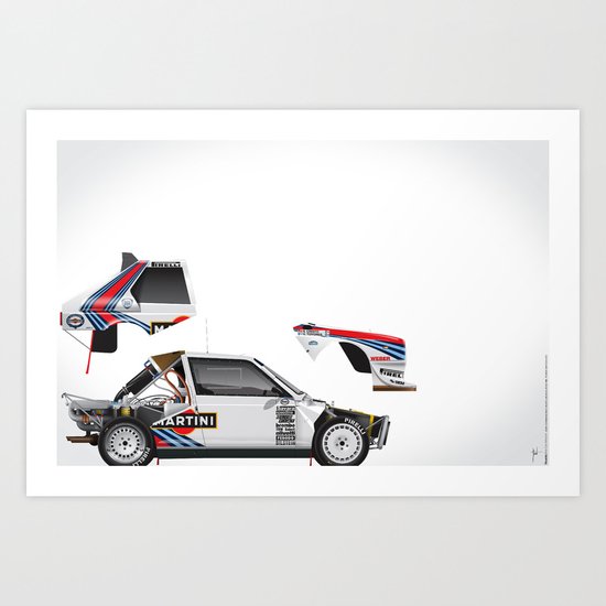Henri Toivonen-Sergio Cresto, Lancia Delta S4, 1986 Art Print