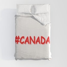 "#CANADA" Cute Expression Design. Buy Now Duvet Cover