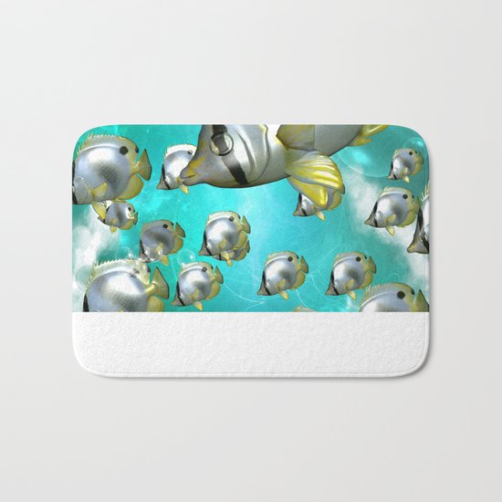Wonderful butterflyfish Bath Mat