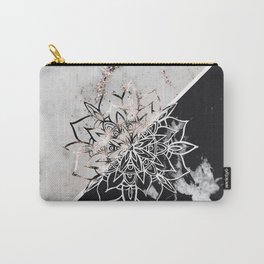 Yin Yang Mandala on Marble #1 #decor #art #society6 Carry-All Pouch