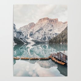 Alpine Lake Braies Poster