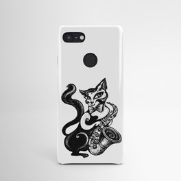 Cat playing saxophone Android Case