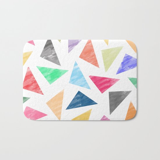 Colorful geometric pattern Bath Mat