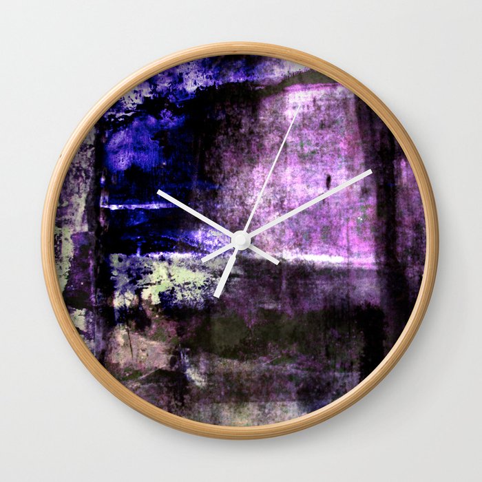 Purple Grunge Wall Clock
