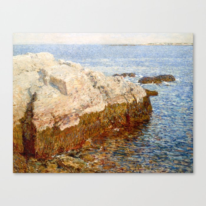 Cliff Rock - Appledore by Childe Hassam Canvas Print