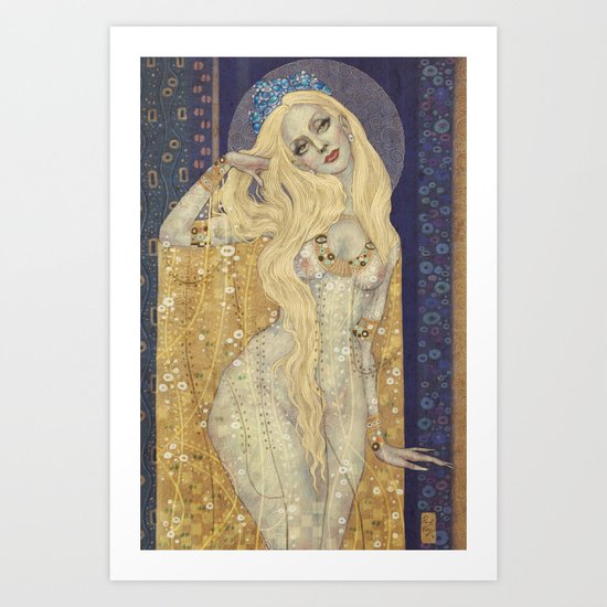 Golden Gown Art Print