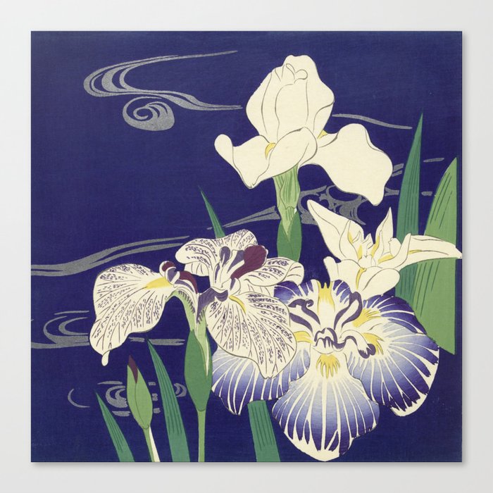Irises byTsukioka Kôgyo Japanese Woodcut Canvas Print