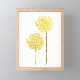 two abstract dandelions watercolor Framed Mini Art Print
