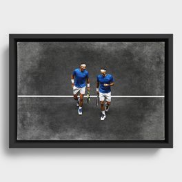 Nadal & Federer Framed Canvas