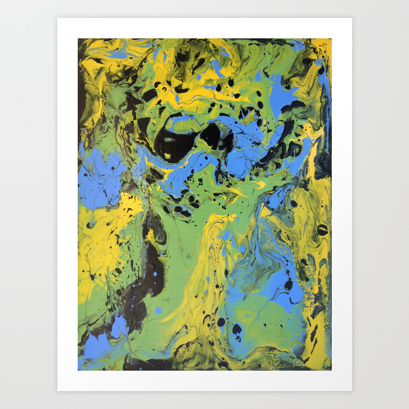 Original Acrylic Painting Poured Painting Abstract Acrylic Flow