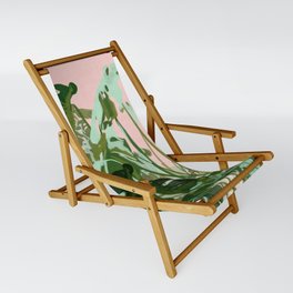 Plant Mami no 1 - monstera in pink Sling Chair