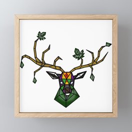 Green Tree Stag Framed Mini Art Print