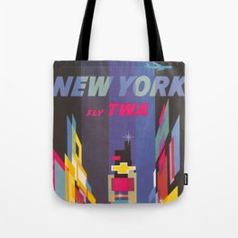 New York Fly Twa Vintage Advertising Tote Bag