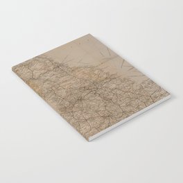 Vintage Great Britain Map Notebook
