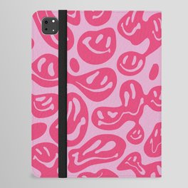 Pink Dripping Smiley iPad Folio Case