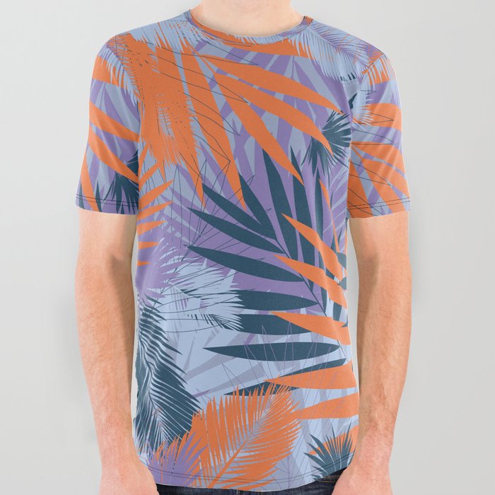 Tropical Palms All Over Graphic Tee