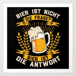 Beer, Men's Evening, Drink Art Print | Celebration, Bavaria, Ireland, Beerwhite, Drinkingbeer, Malle, Drunk, Grilling, Beer, Hops 