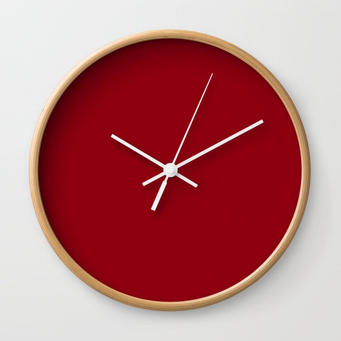 Crimson Red Wall Clock
