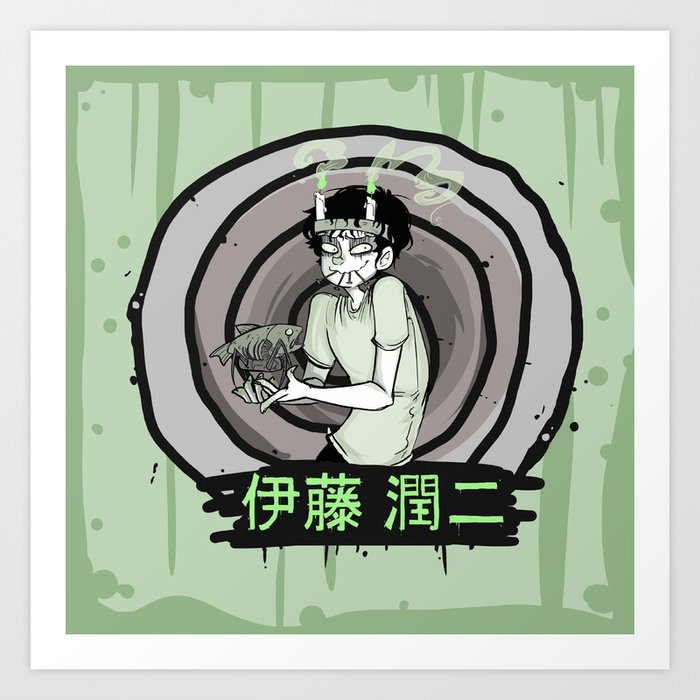 Junji Ito Appreciation Art Print By Squidbiscuit Society6 (above right) a tribute art work featuring the renowned horror fiction writer … junji ito appreciation art print by squidbiscuit
