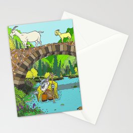 Three Billy Goats Gruff (color) Stationery Card