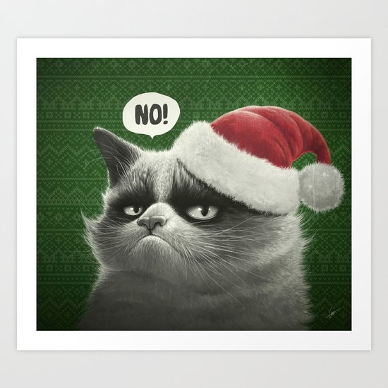 Grumpy Xmas Art Print