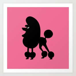 Angry Animals - French Poodle Art Print