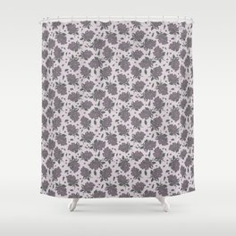 Purple Syringa floral pattern Shower Curtain