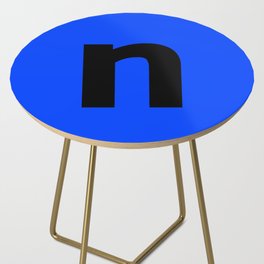 letter N (Black & Blue) Side Table
