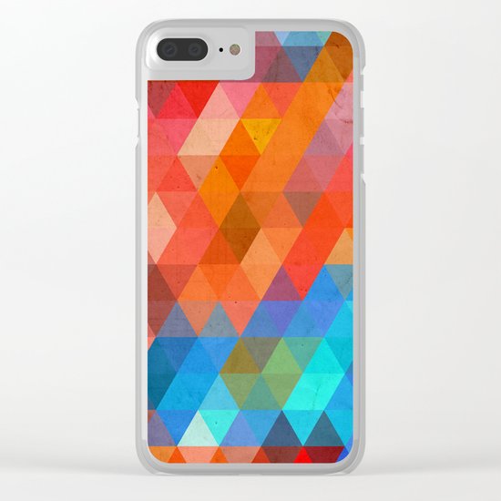 Color Triangles Clear iPhone Case