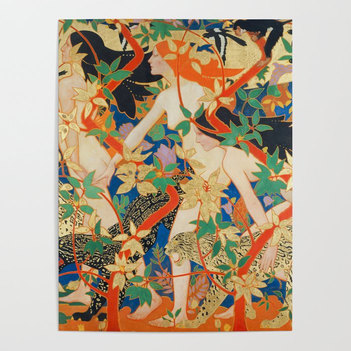 Vintage Jungle Goddess Print - The Hunt Poster