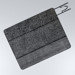 The Rosetta Stone // Black Picnic Blanket