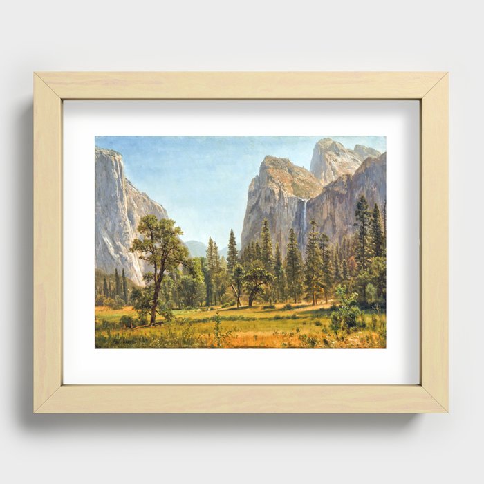 Bridal Veil Falls, Yosemite Valley, California (1871-1873) - Albert Bierstadt  Recessed Framed Print