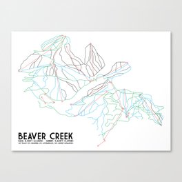 Beaver Creek, CO - Minimalist Trail Map Canvas Print