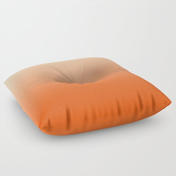 Classy Salmon Orange Spring Gradient Background-Ombre Abstract Floor Pillow