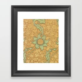 William Morris floral art pattern Framed Art Print