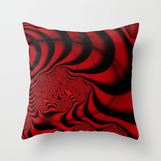 Red and Black Attack Throw Pillow