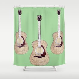 Acoustic Guitar Shower Curtain