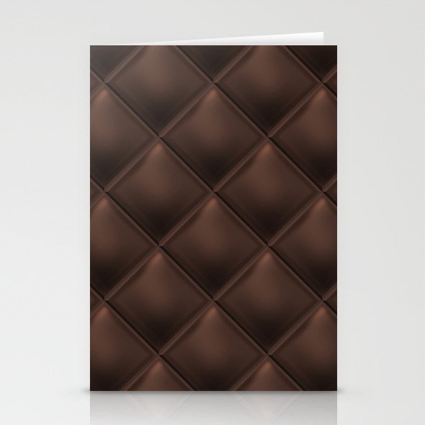 Seamless luxury dark chocolate brown pattern and background. Genuine Leather. Vintage illustration Stationery Cards