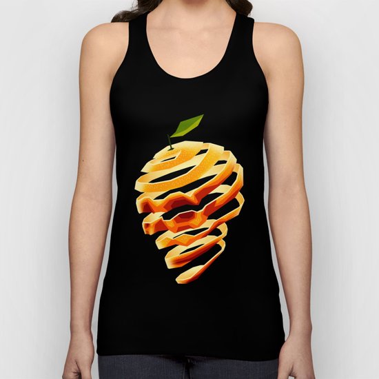 Orange Skull Unisex Tank Top
