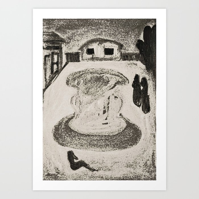 Asylum (Large Vase and Crying House) #2 Art Print