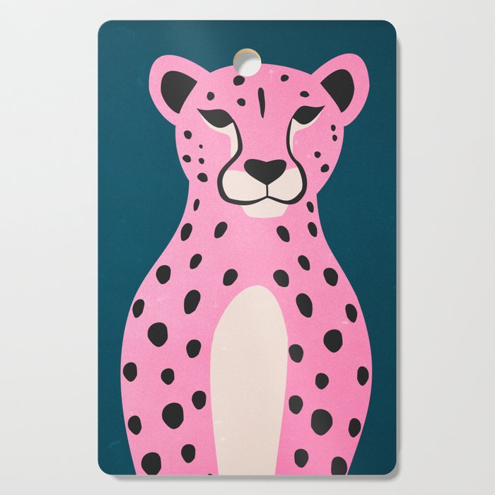 The Stare: Night Race Pink Cheetah Edition Cutting Board