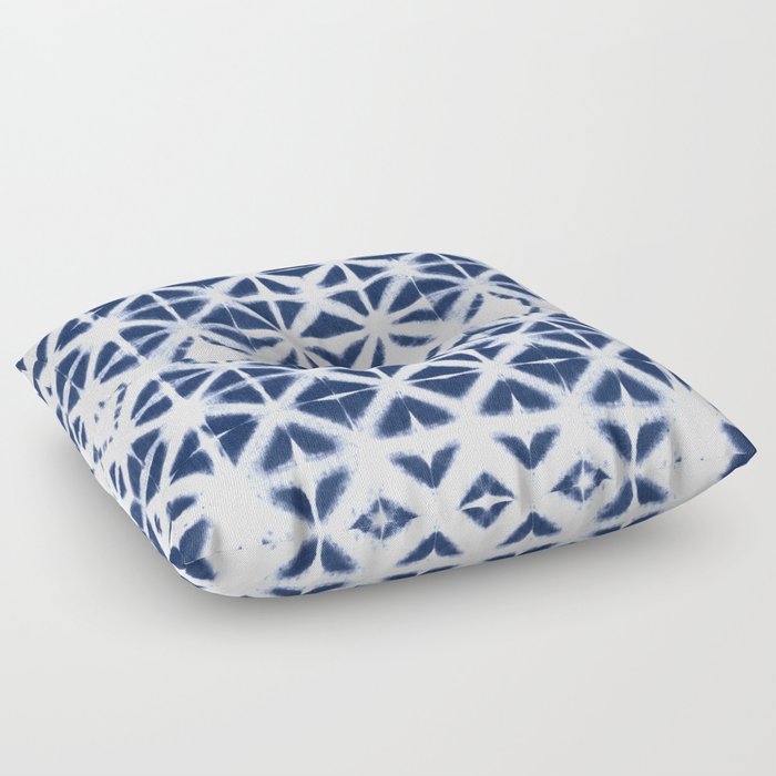Moroccan design white and indigo blue Floor Pillow