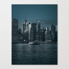 New York City Manhattan skyline after sunset Canvas Print