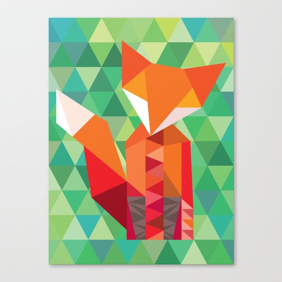 Fox in the woods Canvas Print