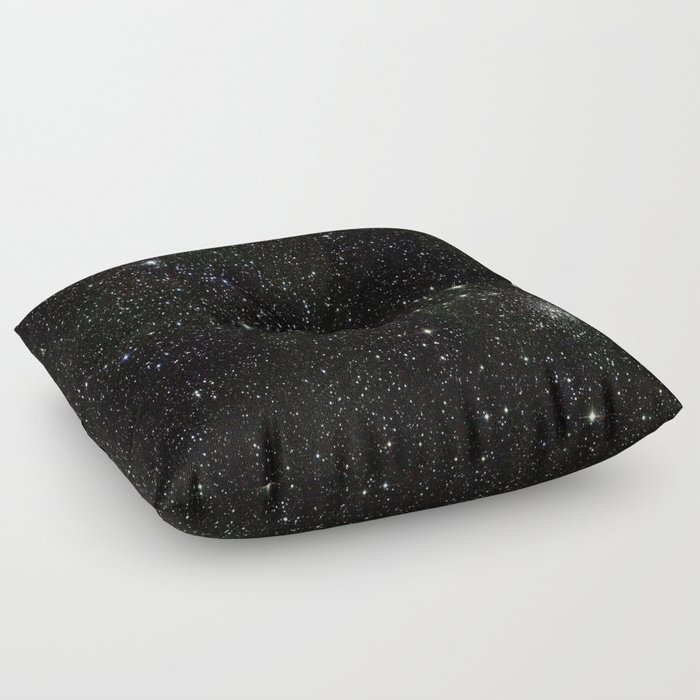 Space - Stars - Starry Night - Black - Universe - Deep Space Floor Pillow
