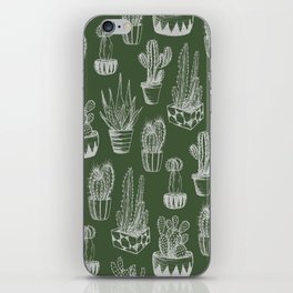 Cactus Pattern Green iPhone Skin