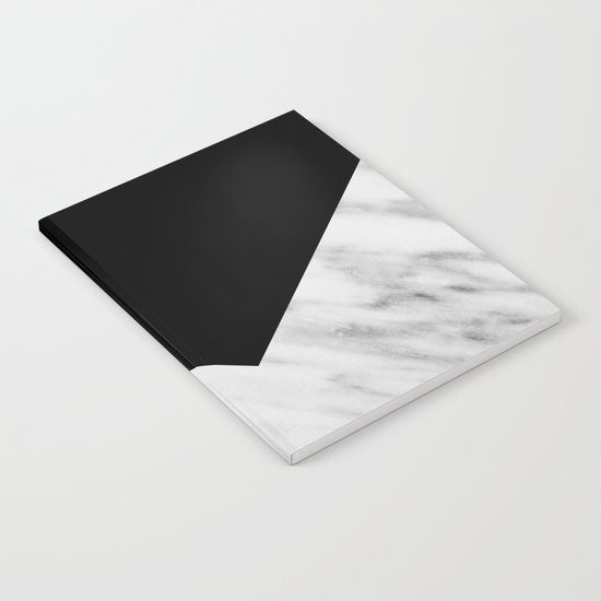 Black Marble Collage Notebook